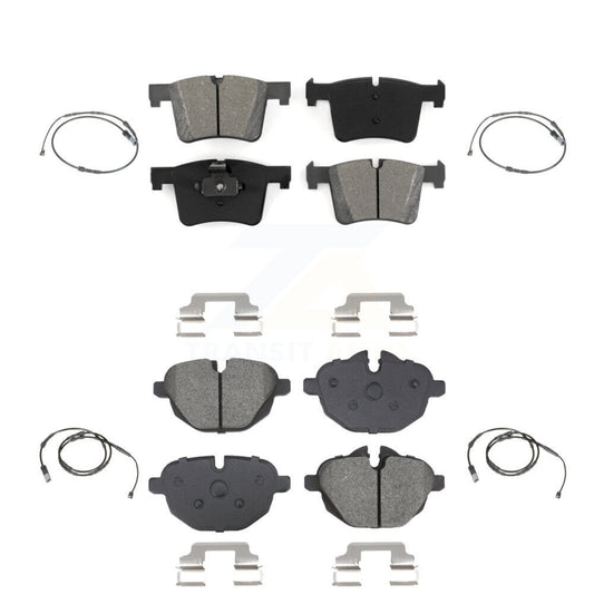 Semi-Metallic Disc Brake Pads And Wear Sensors Front Rear Kit For BMW X3 X4
