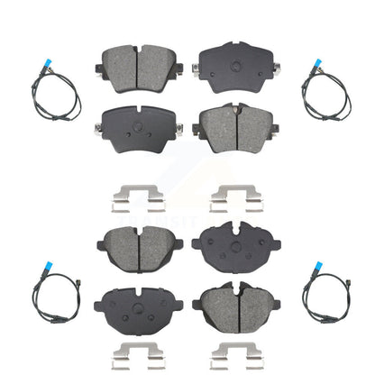 Semi-Metallic Disc Brake Pads And Wear Sensors Front Rear Kit For BMW X3