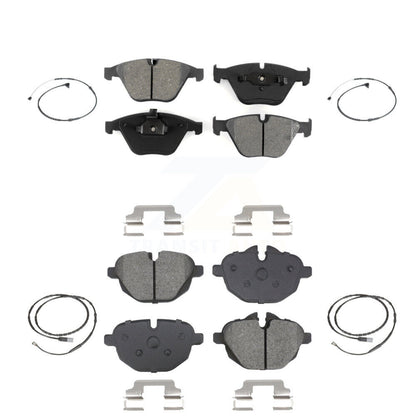 Semi-Metallic Disc Brake Pads And Wear Sensors Front Rear Kit For BMW Z4