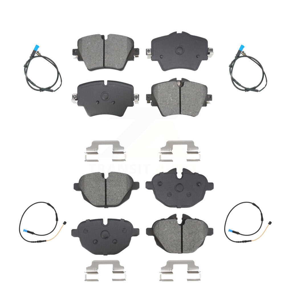 Semi-Metallic Disc Brake Pads And Wear Sensors Front Rear Kit For BMW X4