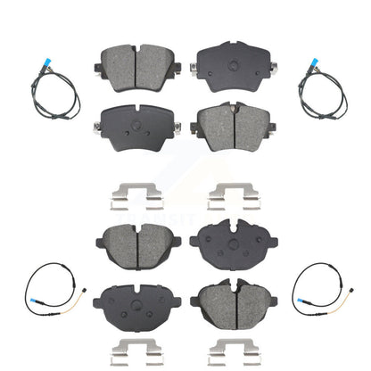 Semi-Metallic Disc Brake Pads And Wear Sensors Front Rear Kit For BMW X4