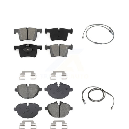 Semi-Metallic Disc Brake Pads And Wear Sensors Front Rear Kit For BMW X3 X4