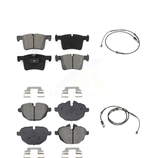 Semi-Metallic Disc Brake Pads And Wear Sensors Front Rear Kit For BMW X3 X4