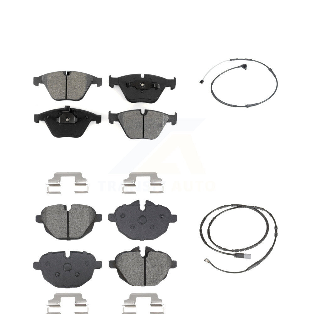 Semi-Metallic Disc Brake Pads And Wear Sensors Front Rear Kit For BMW Z4