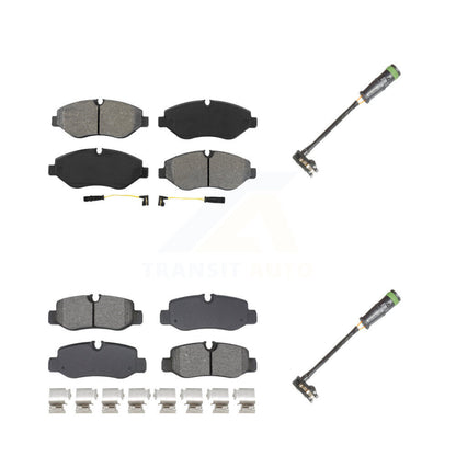 Semi-Metallic Disc Brake Pads And Extra Wear Sensors Front Rear Kit For