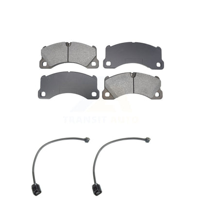 Semi-Metallic Brake Pad And Wear Sensor Front Kit For Porsche Cayenne Volkswagen