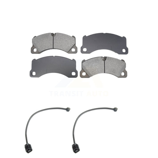 Semi-Metallic Brake Pad And Wear Sensor Front Kit For Porsche Cayenne Volkswagen
