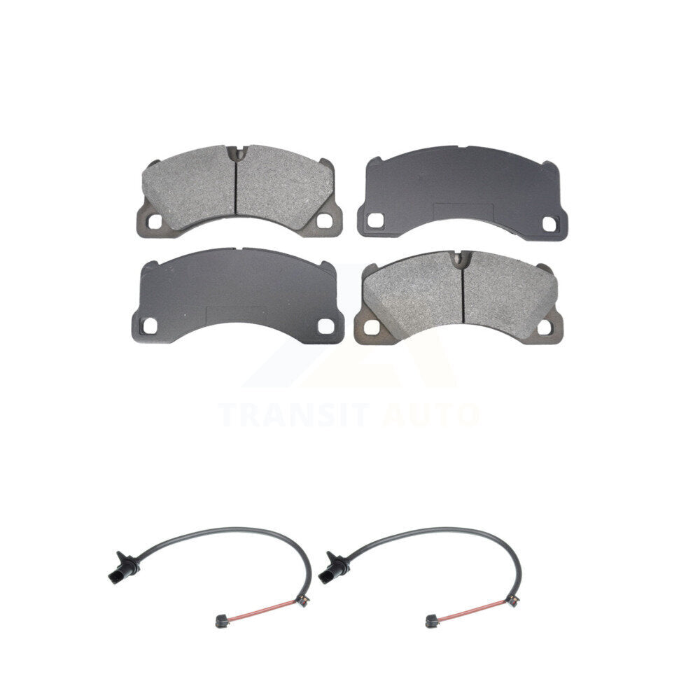 Semi-Metallic Disc Brake Pads And Wear Sensors Front Kit For Porsche Macan