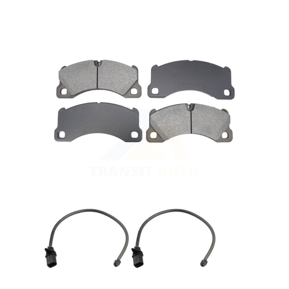 Semi-Metallic Disc Brake Pads And Wear Sensors Front Kit For Porsche Macan
