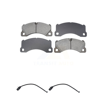 Semi-Metallic Disc Brake Pad & Wear Sensor Front Kit For 2017 Porsche Macan 2.0L