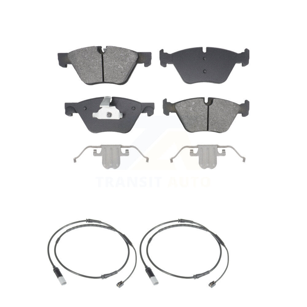 Semi-Metallic Disc Brake Pads And Wear Sensors Front Kit For BMW 528i