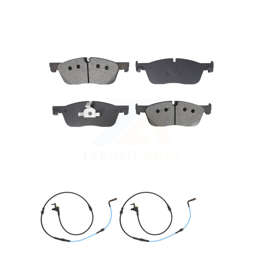 Semi-Metallic Disc Brake Pads And Wear Sensors Front Kit For Jaguar XE XF