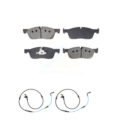 Semi-Metallic Disc Brake Pads And Wear Sensors Front Kit For Jaguar XE XF