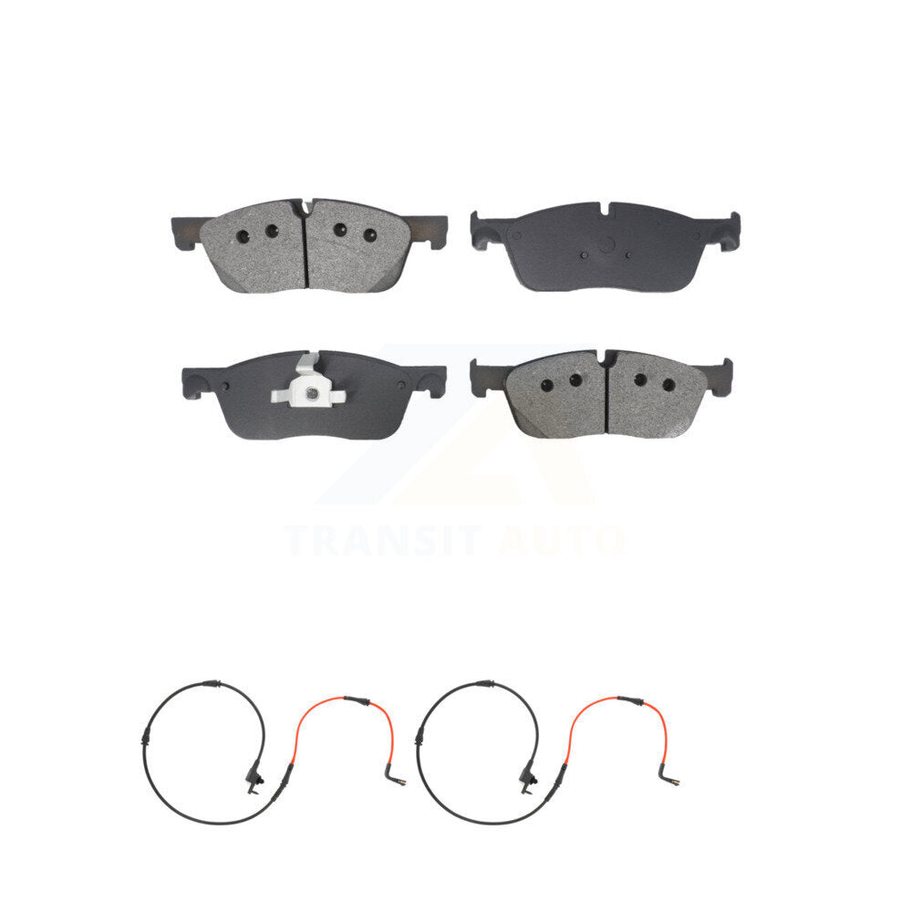 Semi-Metallic Disc Brake Pads And Wear Sensors Front Kit For Jaguar XE