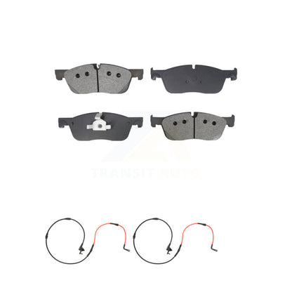 Semi-Metallic Disc Brake Pads And Wear Sensors Front Kit For Jaguar XE