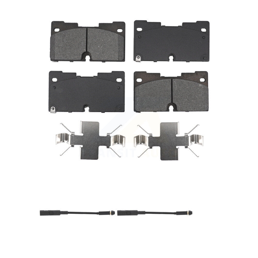 Semi-Metallic Brake Pad & Wear Sensor Front Kit For GMC Chevrolet Silverado 1500