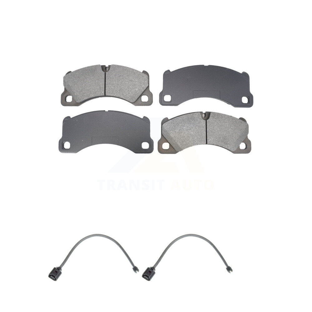 Semi-Metallic Disc Brake Pads And Wear Sensors Front Kit For Volkswagen Touareg