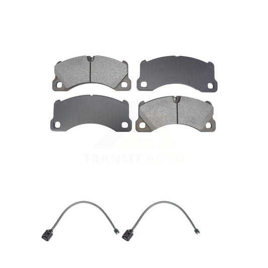 Semi-Metallic Disc Brake Pads And Wear Sensors Front Kit For Volkswagen Touareg