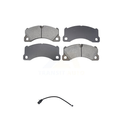 Semi-Metallic Disc Brake Pad & Wear Sensor Front Kit For 2017 Porsche Macan 2.0L