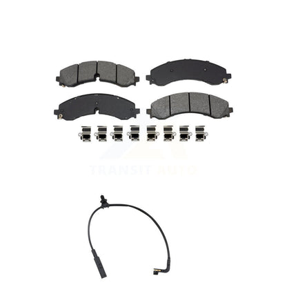 Semi-Metallic Brake Pad & Wear Sensor Front Kit For GMC Chevrolet Sierra 2500 HD