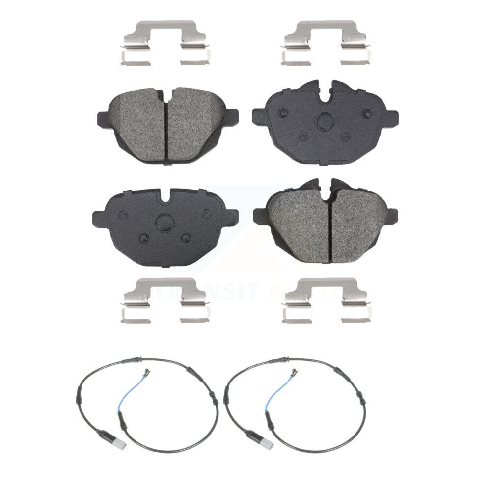 Semi-Metallic Brake Pad And Wear Sensor Rear Kit For BMW 535i xDrive 528i 535d 5