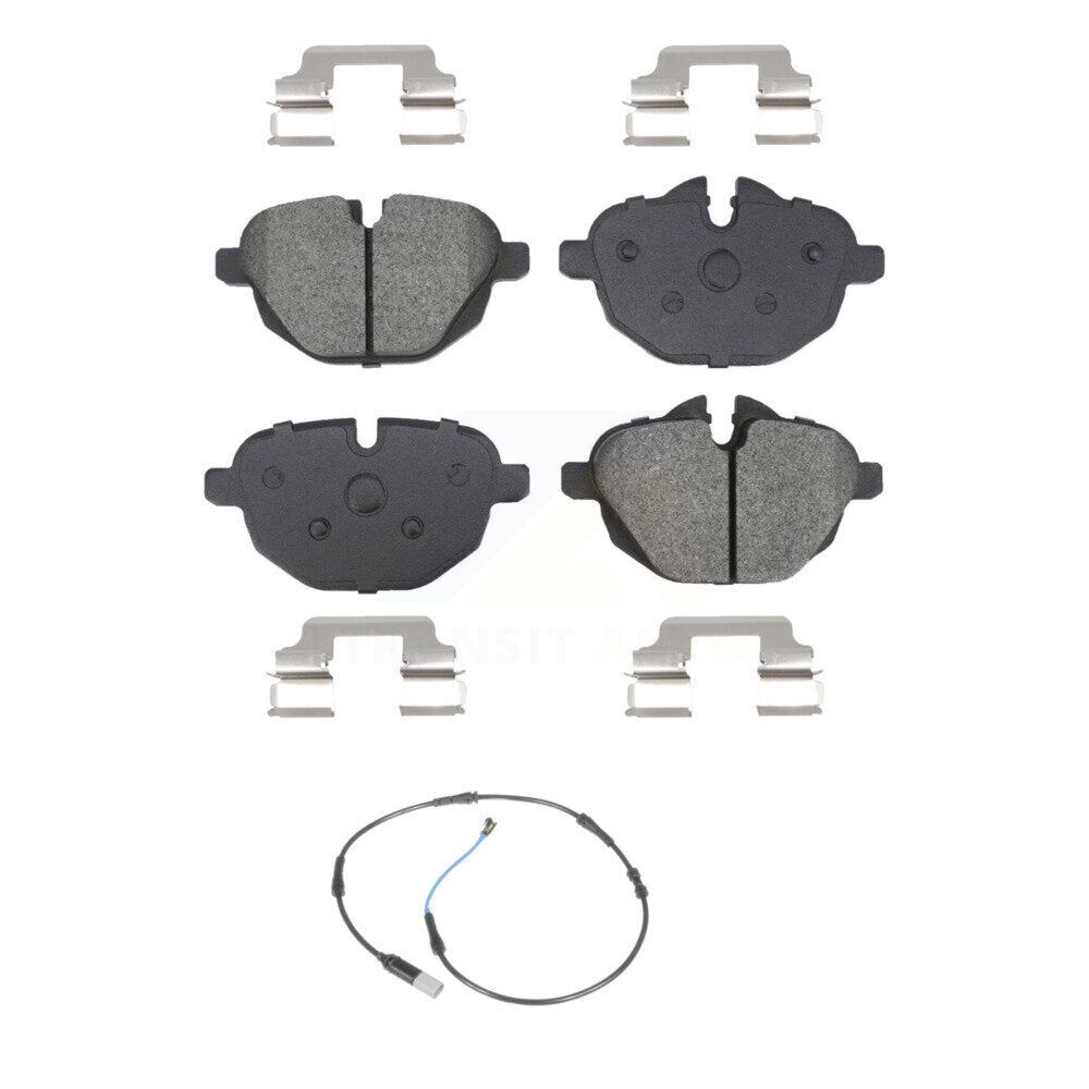 Semi-Metallic Brake Pad And Wear Sensor Rear Kit For BMW 535i xDrive 528i 535d 5