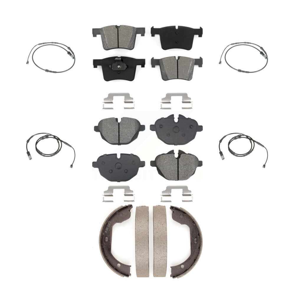 Semi-Metallic Brake Pad Wear Sensor Front Rear Kit (7Pc) For 11 BMW X3 xDrive28i