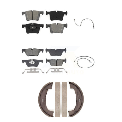Semi-Metallic Brake Pad And Wear Sensor Front Rear Kit (5Pc) For BMW 320i xDrive