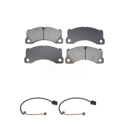 Semi-Metallic Disc Brake Pads And Wear Sensors Front Kit For Porsche Cayenne