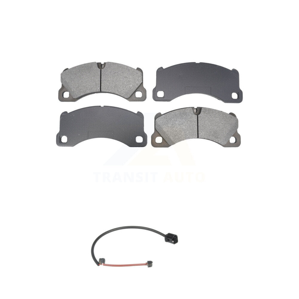 Semi-Metallic Disc Brake Pads And Wear Sensors Front Kit For Porsche Cayenne