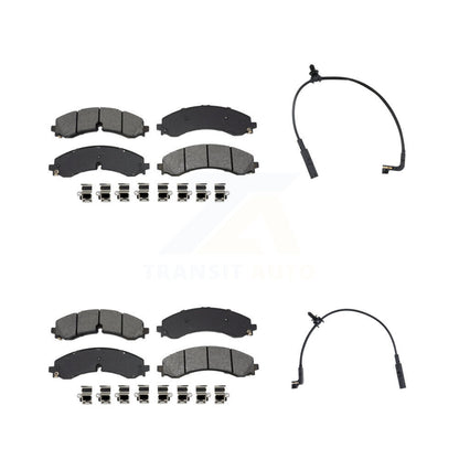 Semi-Metallic Brake Pad Wear Sensor Front Rear Kit For GMC Chevrolet Sierra 2500