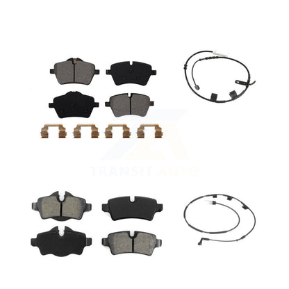 Semi-Metallic Disc Brake Pads And Wear Sensors Front Rear Kit For Mini Cooper