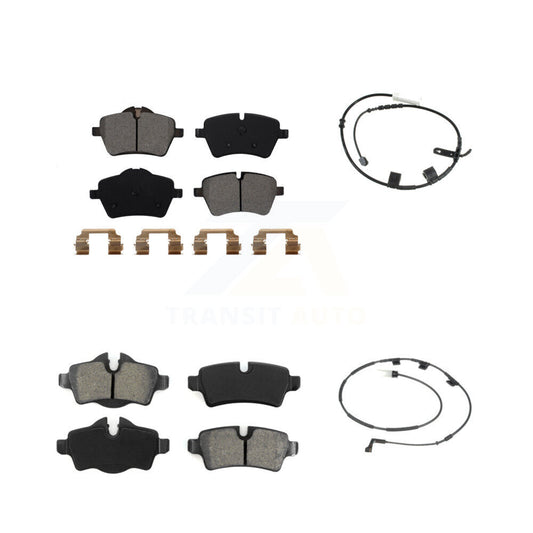 Semi-Metallic Disc Brake Pads And Wear Sensors Front Rear Kit For Mini Cooper