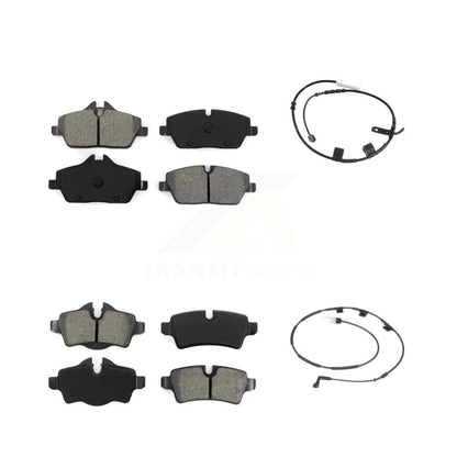 Semi-Metallic Disc Brake Pads And Wear Sensors Front Rear Kit For Mini Cooper