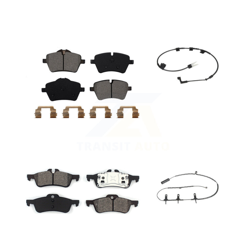 Semi-Metallic Disc Brake Pads And Wear Sensors Front Rear Kit For Mini Cooper