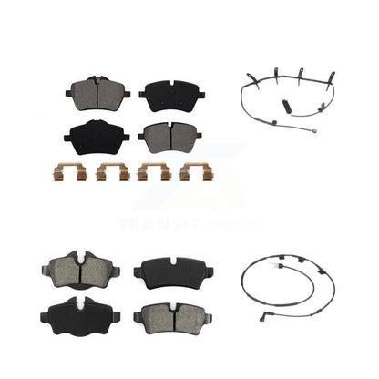 Semi-Metallic Disc Brake Pads And Wear Sensors Front Rear Kit For Mini Cooper
