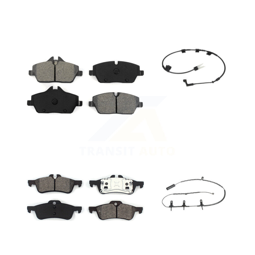 Semi-Metallic Disc Brake Pads And Wear Sensors Front Rear Kit For Mini Cooper