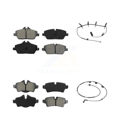 Semi-Metallic Disc Brake Pads And Wear Sensors Front Rear Kit For Mini Cooper