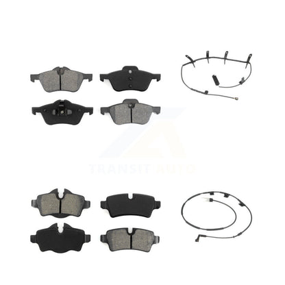 Semi-Metallic Disc Brake Pads And Wear Sensors Front Rear Kit For Mini Cooper