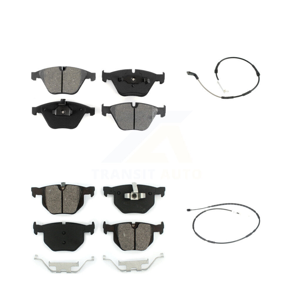 Semi-Metallic Disc Brake Pads And Wear Sensors Front Rear Kit For BMW X1