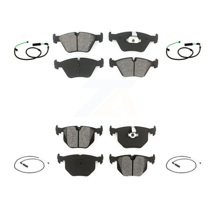 Semi-Metallic Disc Brake Pads And Wear Sensors Front Rear Kit For BMW X3 3.0L