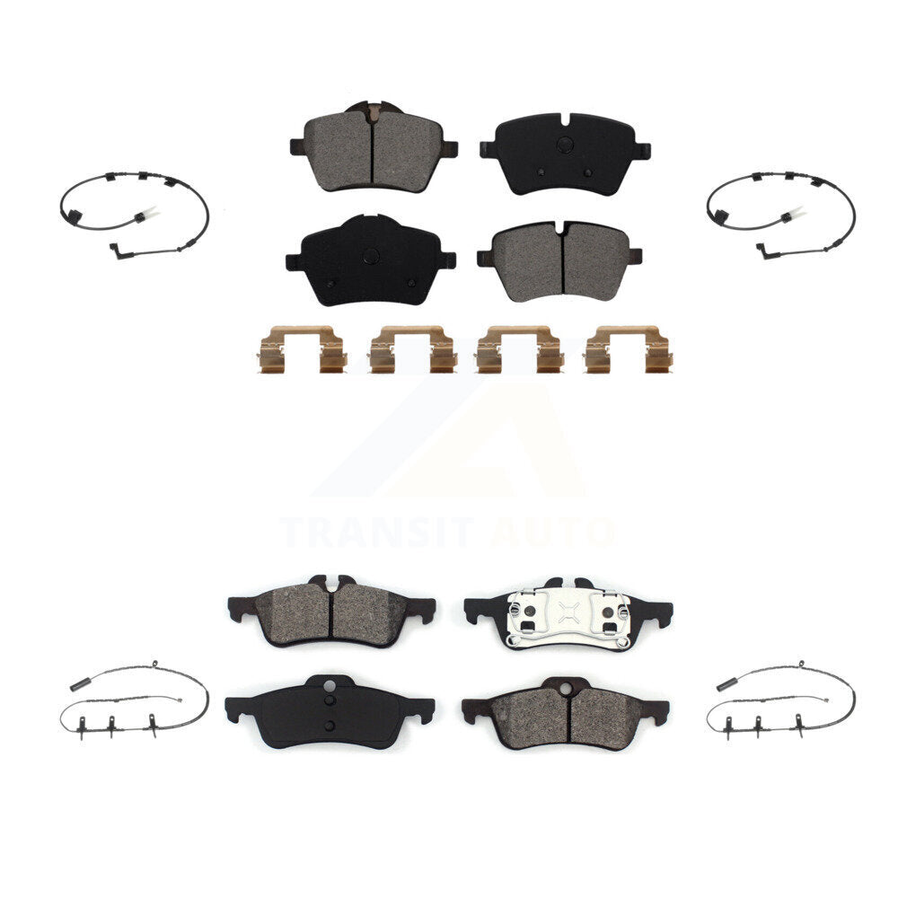 Semi-Metallic Disc Brake Pads And Wear Sensors Front Rear Kit For Mini Cooper