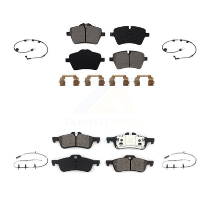 Semi-Metallic Disc Brake Pads And Wear Sensors Front Rear Kit For Mini Cooper