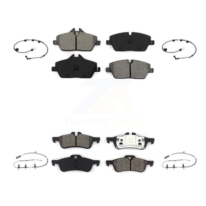 Semi-Metallic Disc Brake Pads And Wear Sensors Front Rear Kit For Mini Cooper