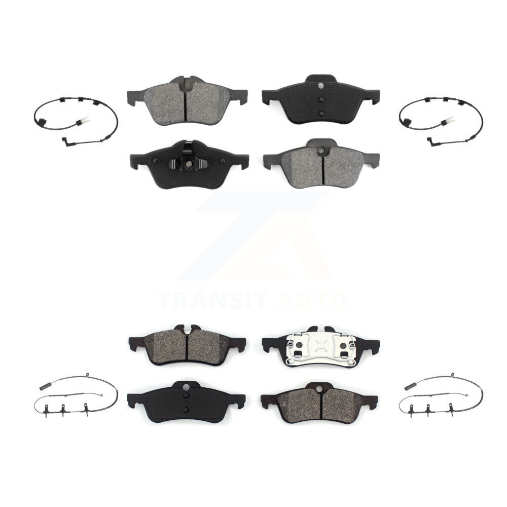 Semi-Metallic Disc Brake Pads And Wear Sensors Front Rear Kit For Mini Cooper