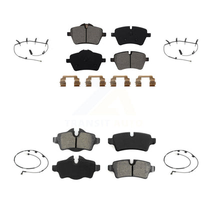 Semi-Metallic Disc Brake Pads And Wear Sensors Front Rear Kit For Mini Cooper