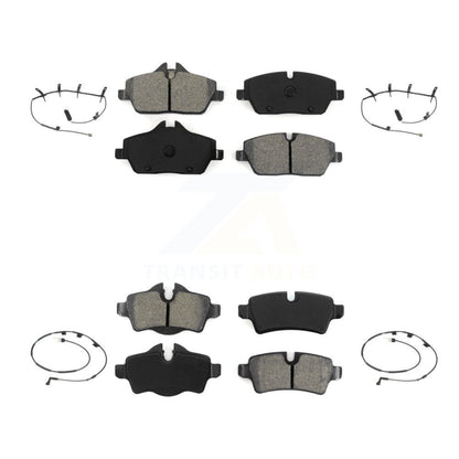Semi-Metallic Disc Brake Pads And Wear Sensors Front Rear Kit For Mini Cooper