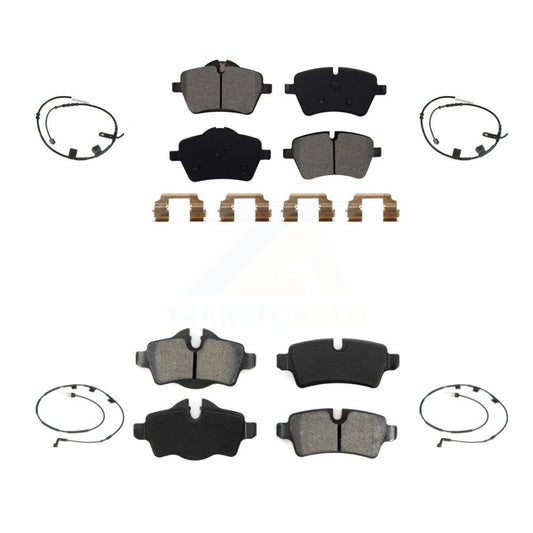 Semi-Metallic Disc Brake Pads And Wear Sensors Front Rear Kit For Mini Cooper