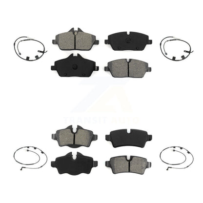 Semi-Metallic Disc Brake Pads And Wear Sensors Front Rear Kit For Mini Cooper