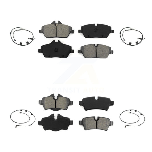 Semi-Metallic Disc Brake Pads And Wear Sensors Front Rear Kit For Mini Cooper